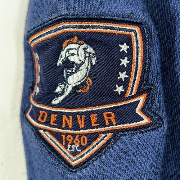🔥🏈 Vintage DENVER BRONCOS Embroidered Pullover Sweatshirt Size Lg - PERFECT! - Picture 7 of 11